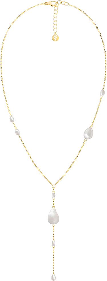 Ocean Y Necklace Gold