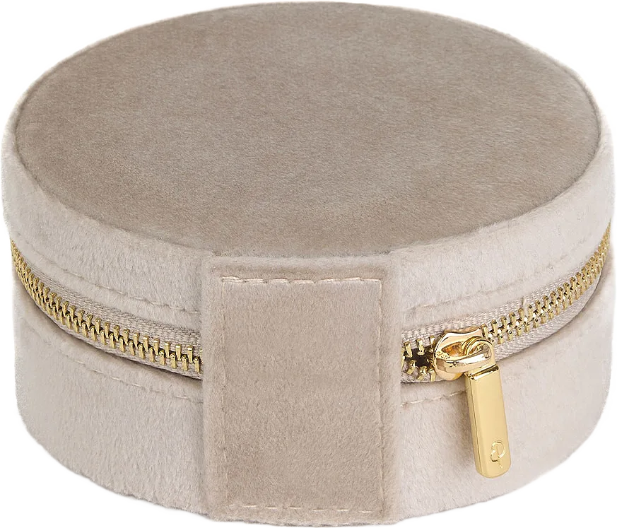 Jewellery Travel Case Velvet Light Clay Gold