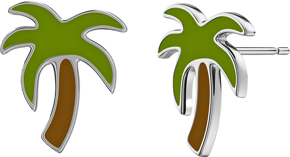 Laguna Studs Palm Tree Kids Steel