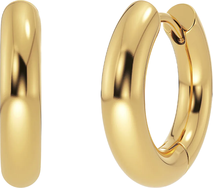 Chunky Hoops L Gold