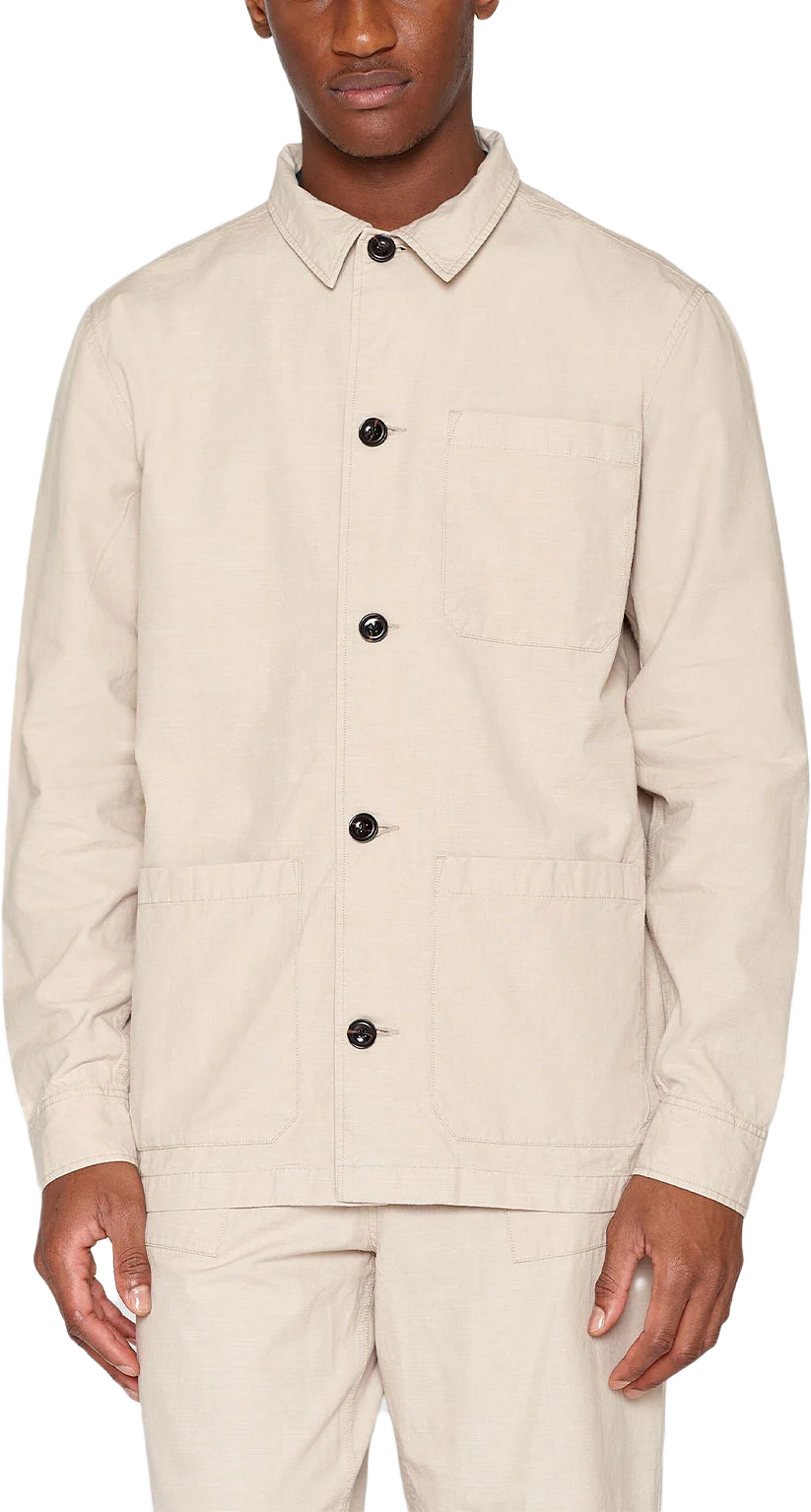 Slub yarn overshirt