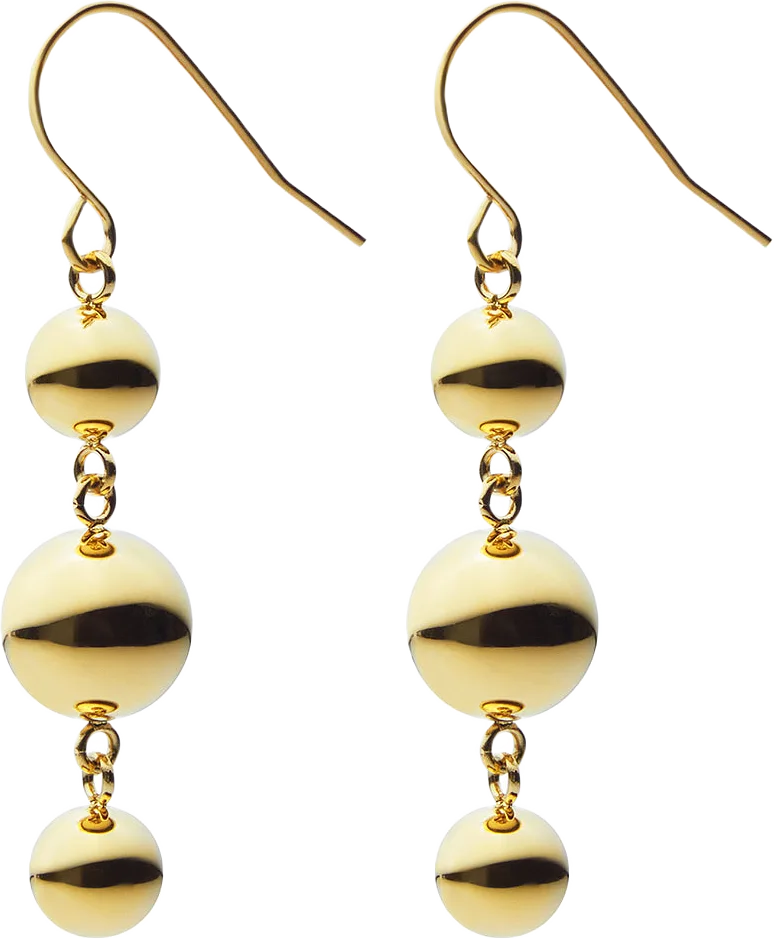 Triple Ball Drop Earrings