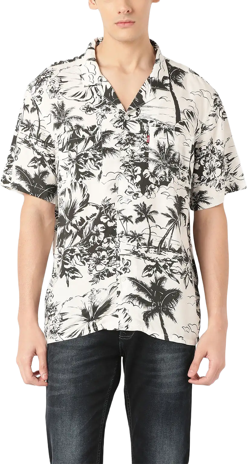 S/S CLASSIC CAMPER TROPICAL ISLAND SCEN