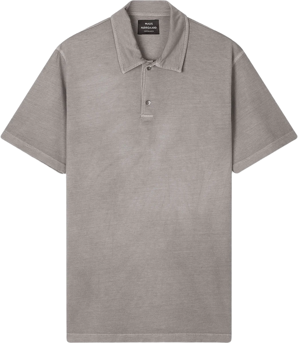 Cotton Jersey Pigment Dye Polo Shirt