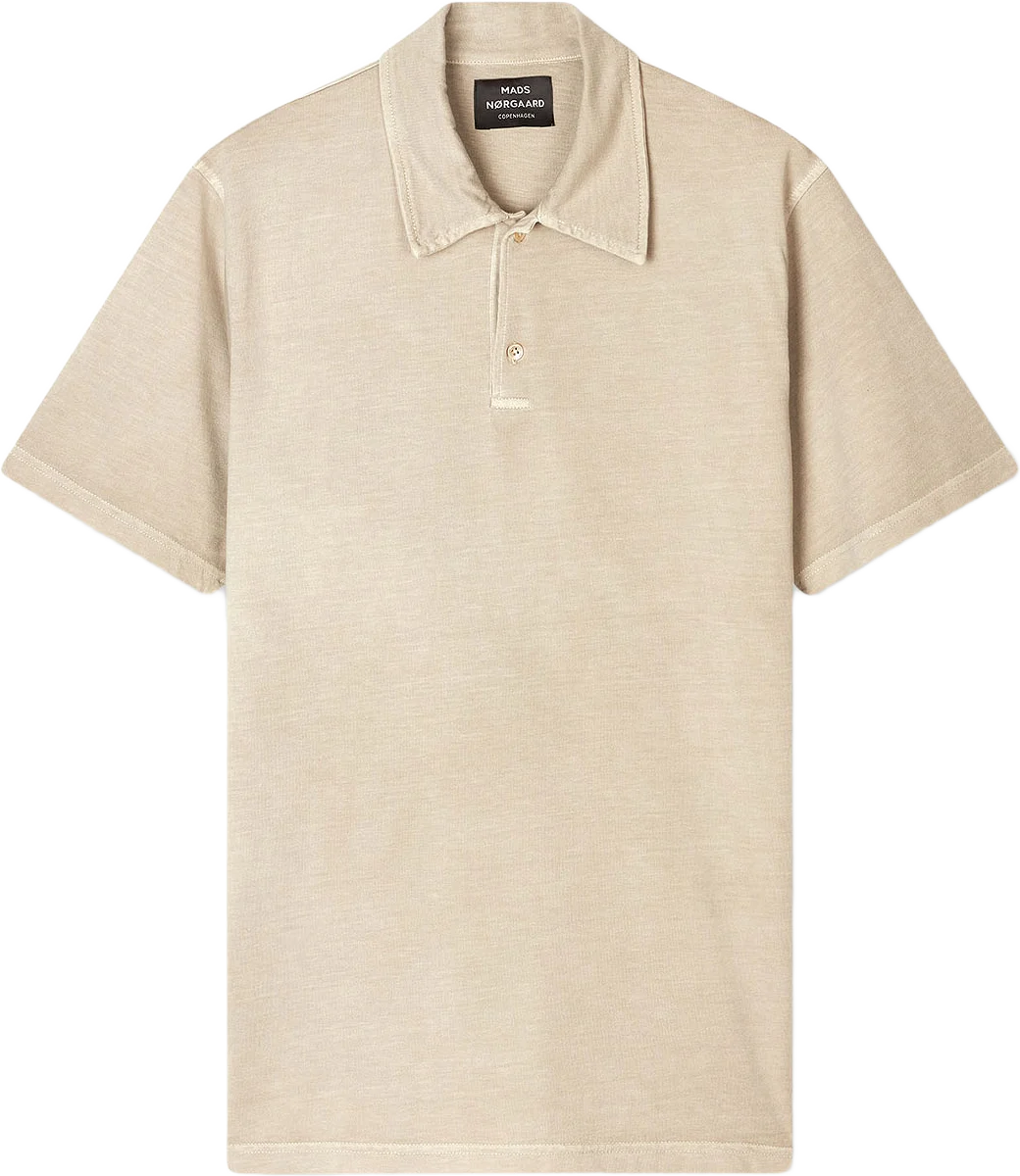 Cotton Jersey Pigment Dye Polo Shirt