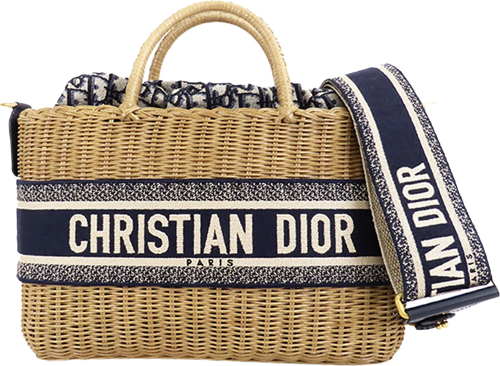 Dior Oblique Wicker Basket Bag