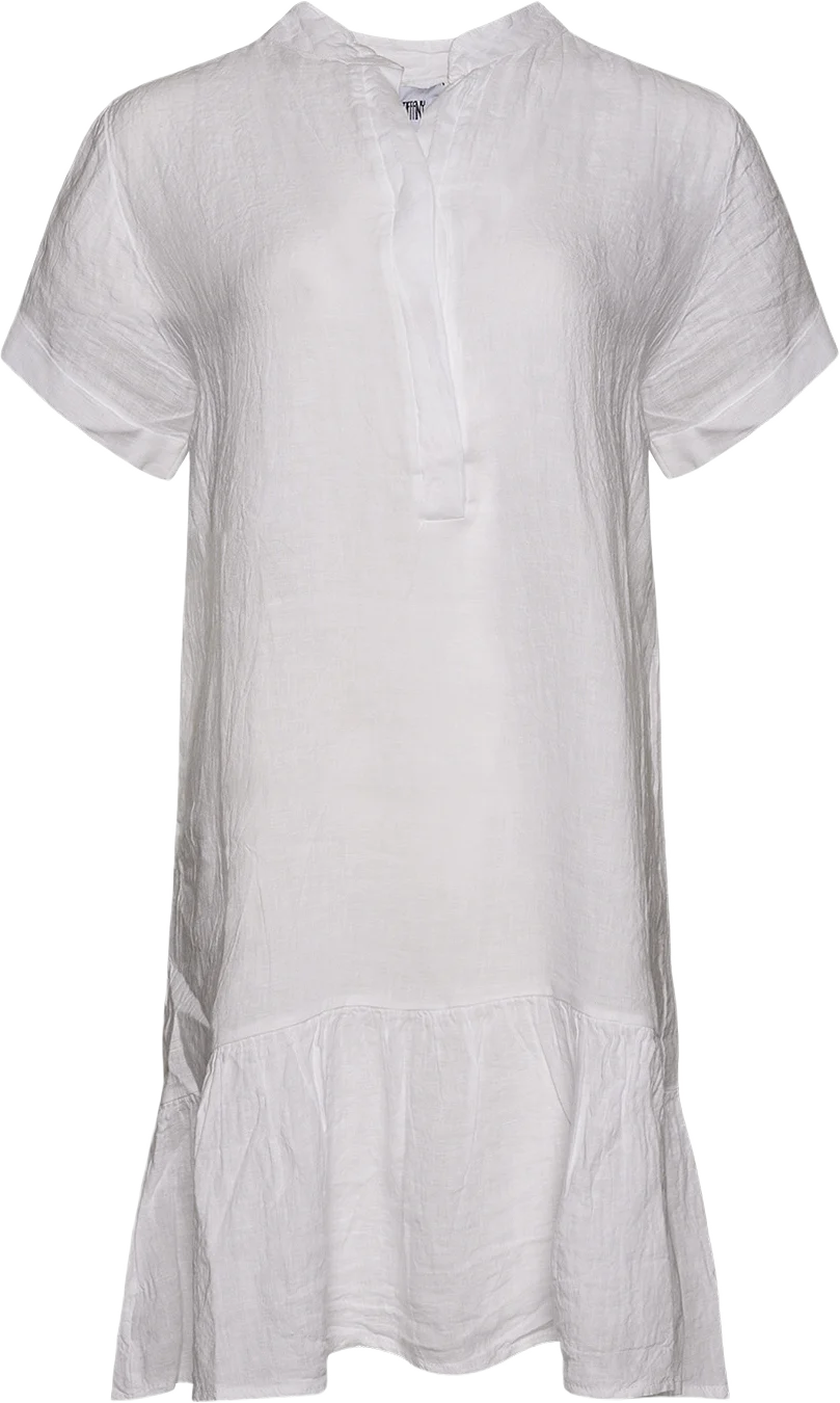 Epsi, Short Dress, Linen - White