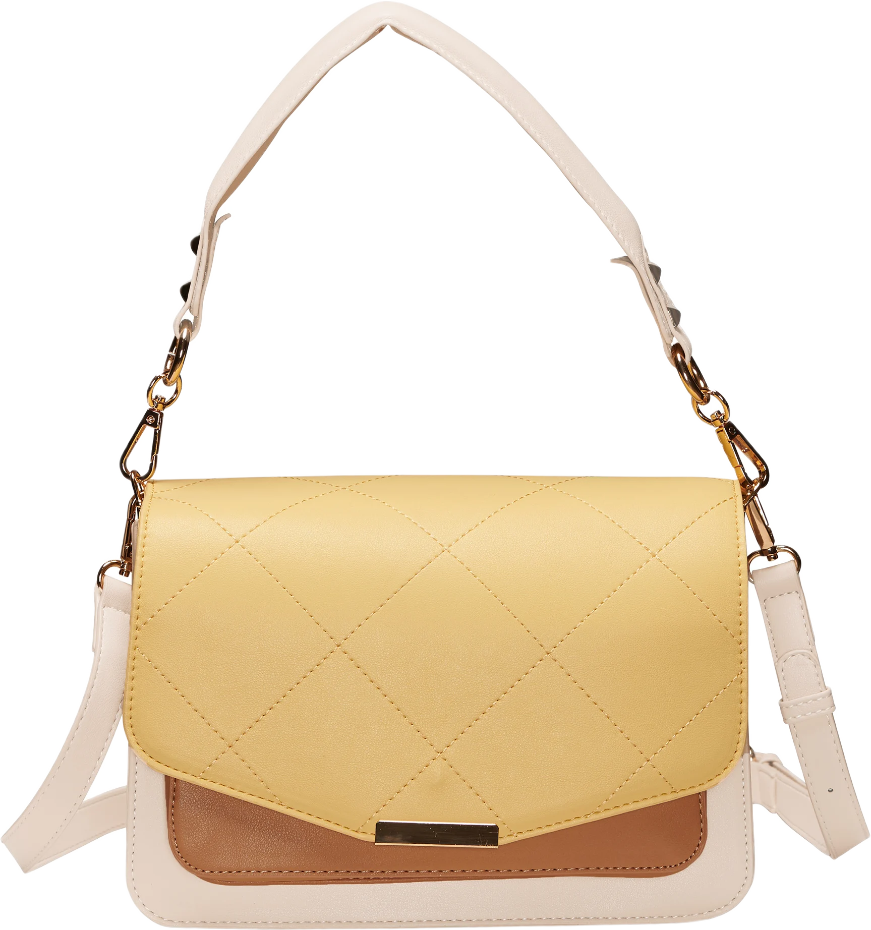 Blanca Multi Compartment Bag - Yellow/nude/drk.nude