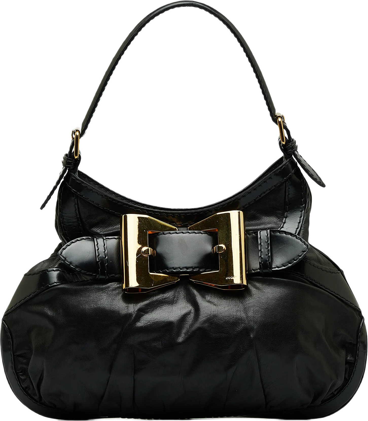 Gucci Leather Dialux Queen Hobo Bag