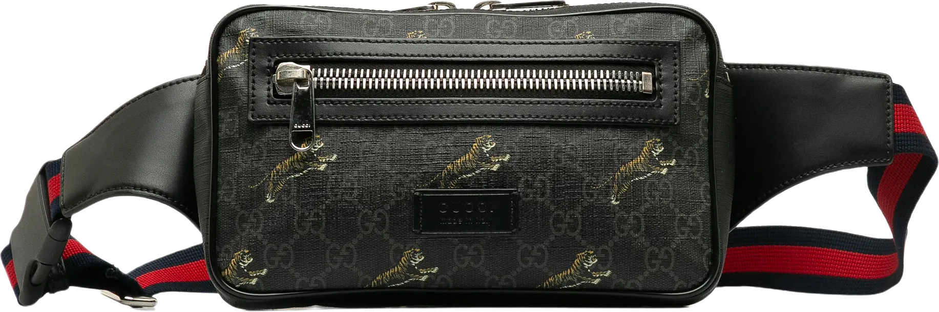 Gucci Gg Supreme Web Tiger Belt Bag