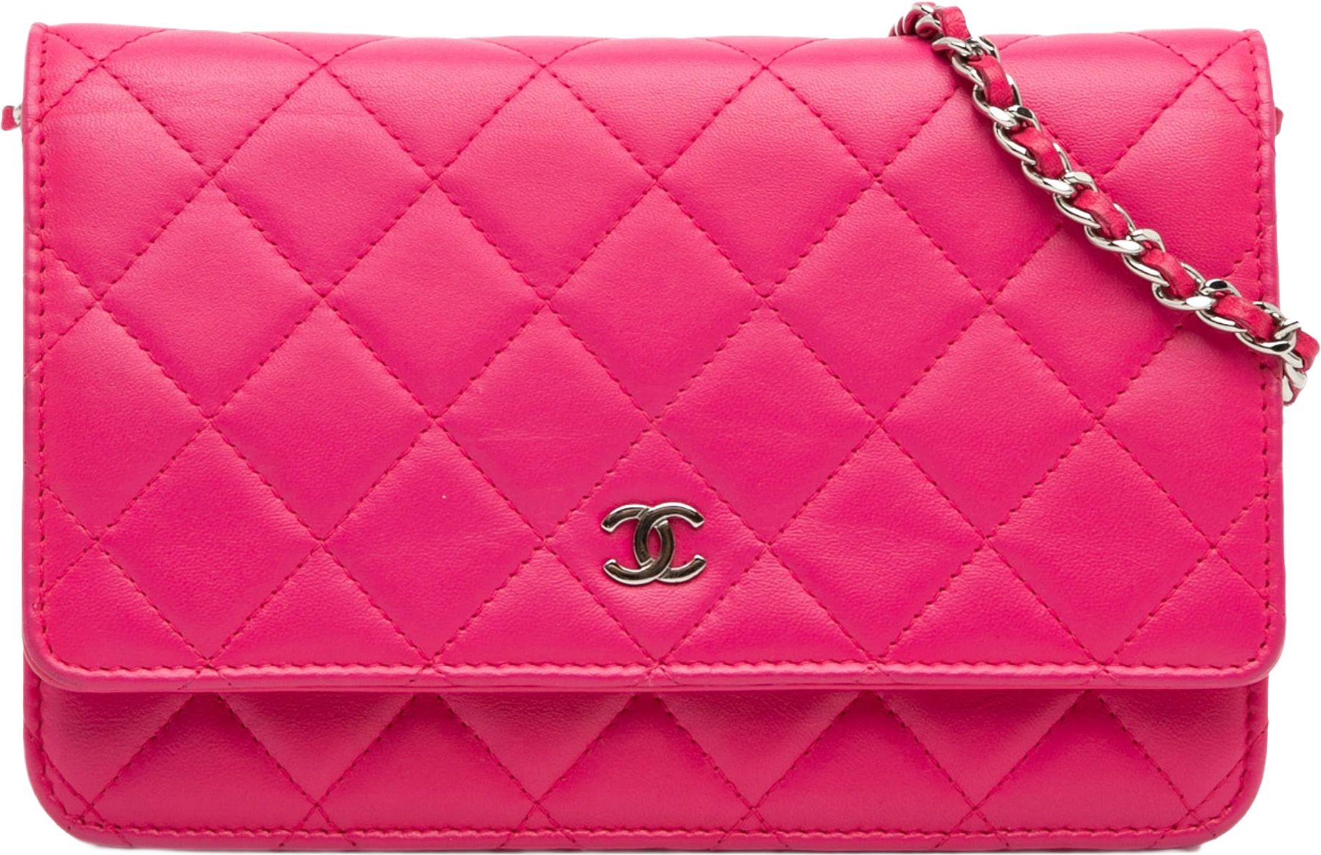 Chanel Cc Quilted Lambskin Wallet On Chain