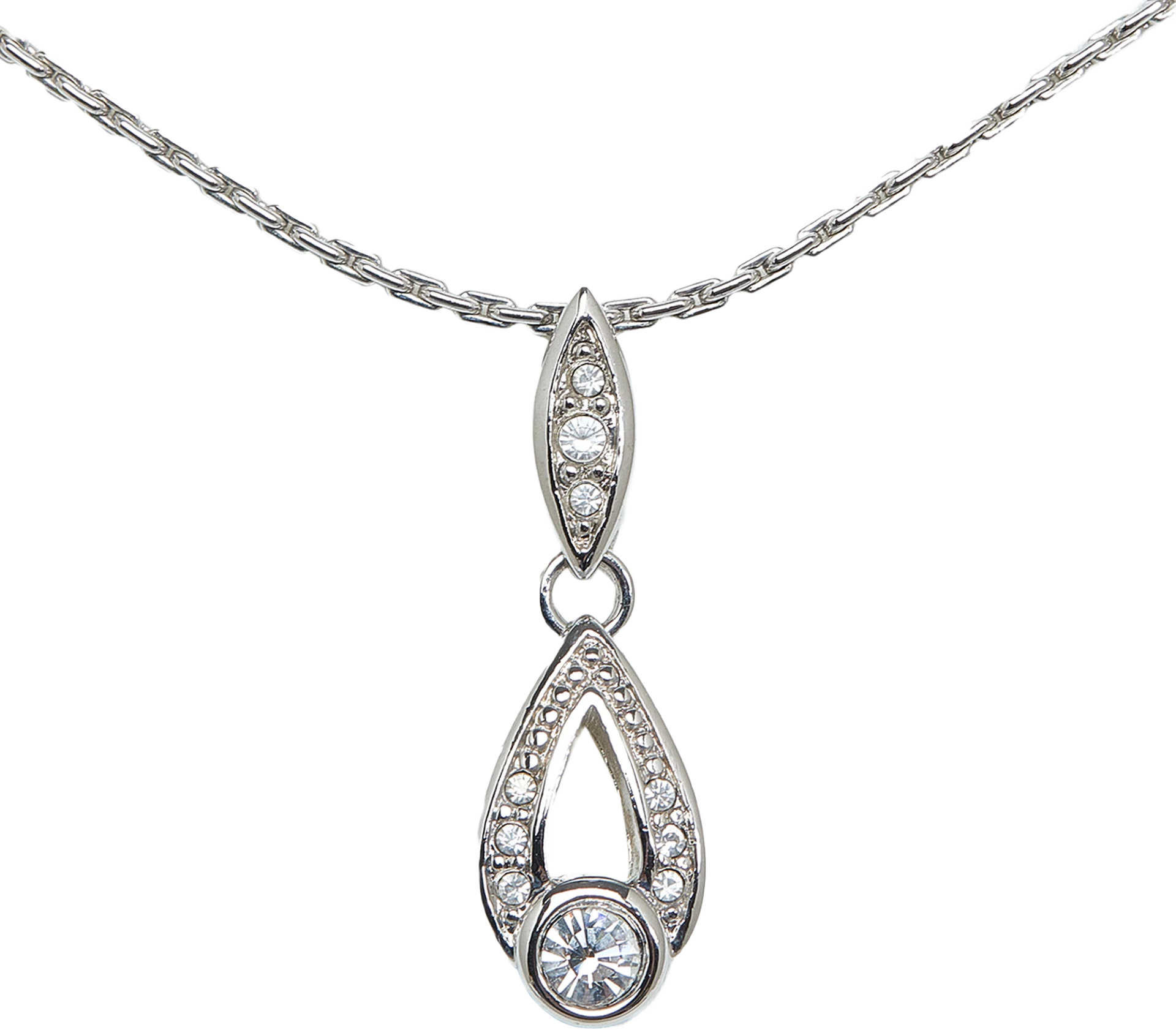 Dior Rhinestone Pendant Necklace