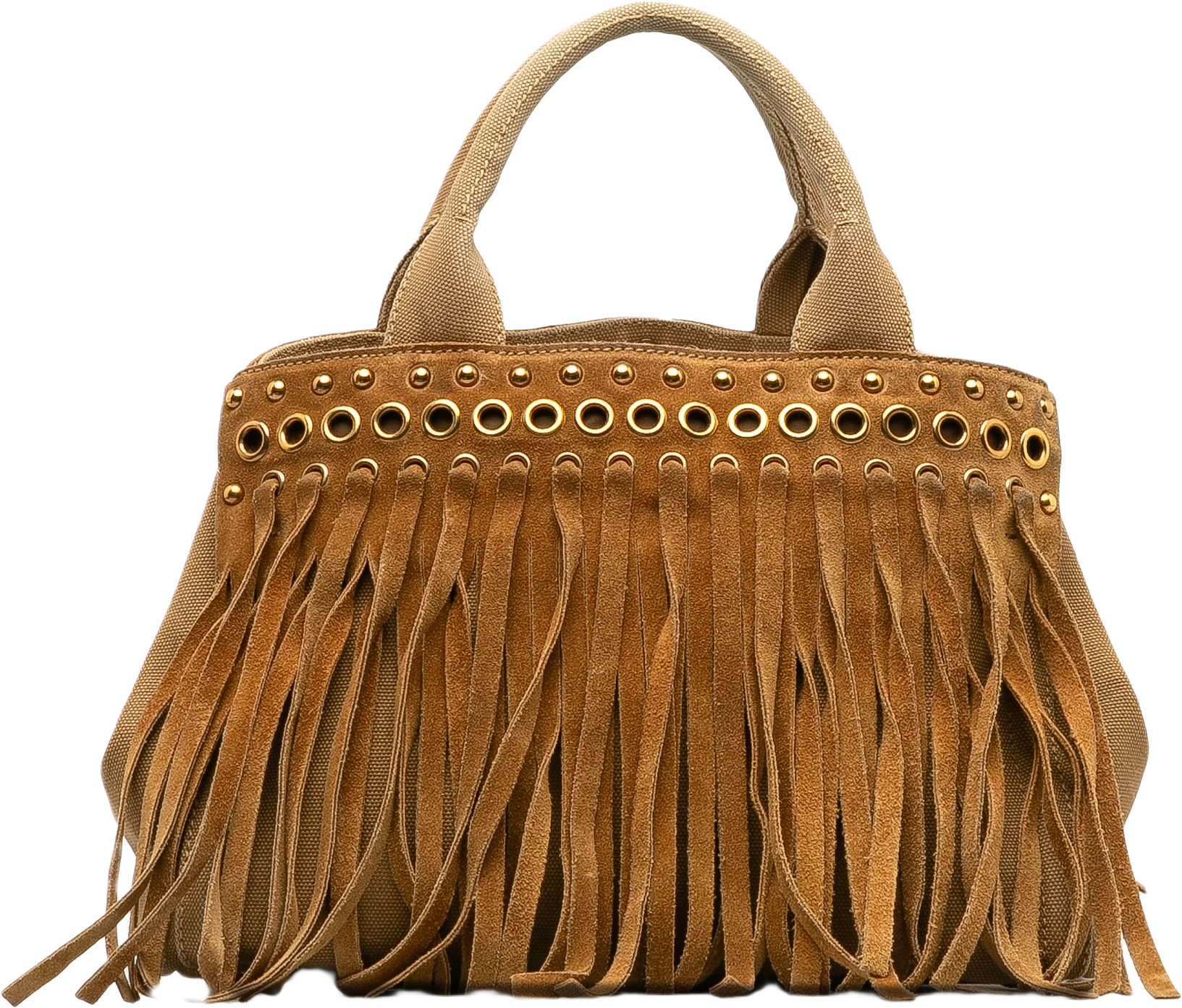 Prada Fringed Canapa Handbag