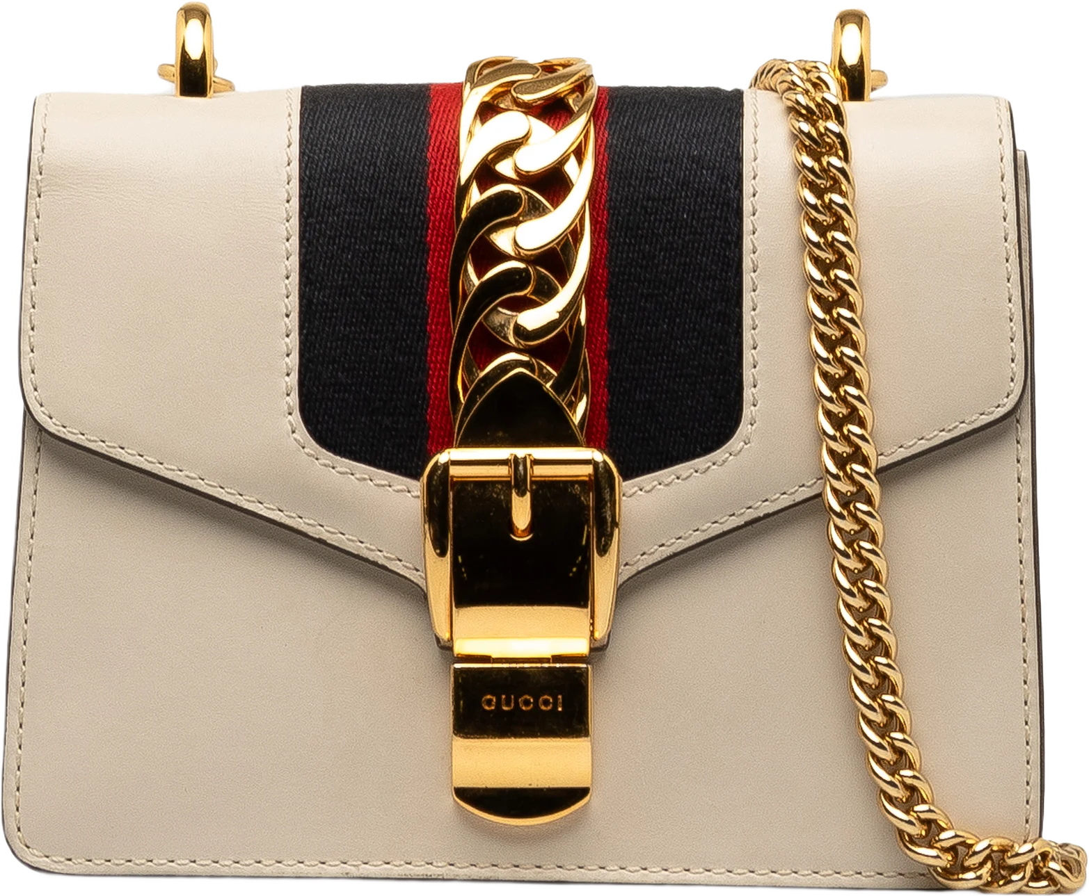 Gucci Mini Sylvie Leather Chain Crossbody Bag