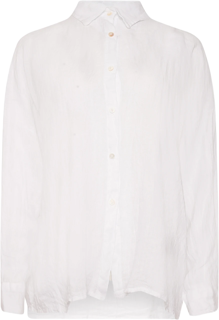 Gia, Shirt, Linen - White