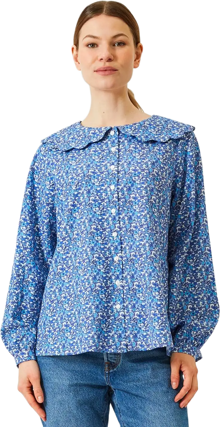 Annlouise Blouse Blue Flower