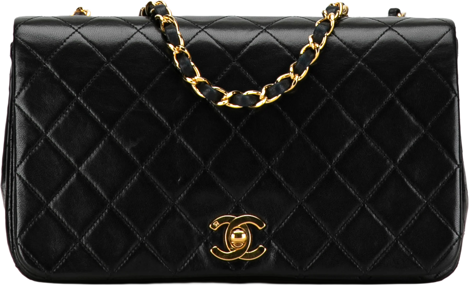 Chanel Cc Quilted Lambskin Full Flap