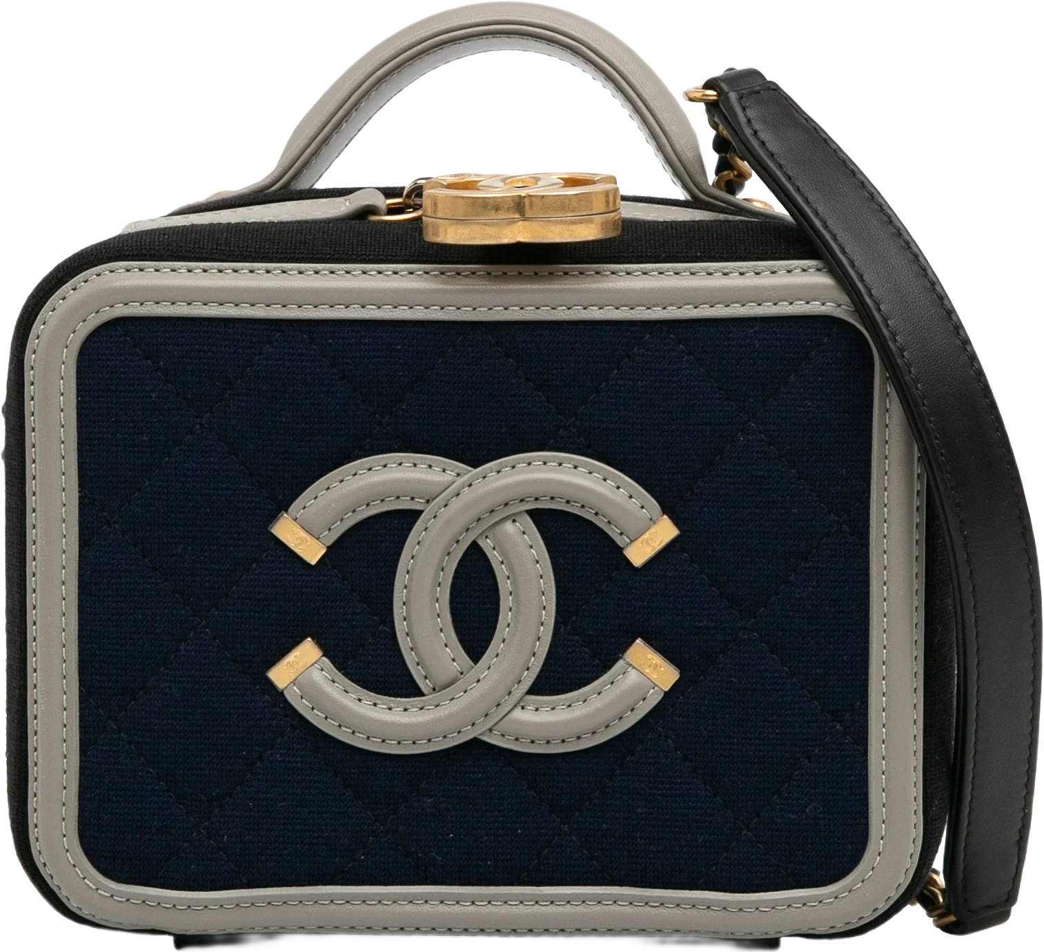 Chanel Small Jersey Cc Filigree Vanity Case