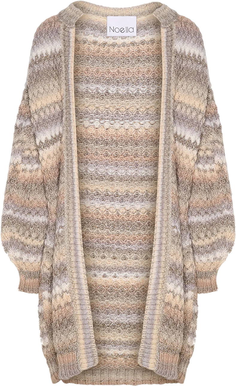 Gio Knit Cardigan - Sand Mix Lurex