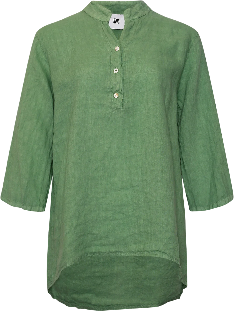 17661, Shirt, Linen - Dusty Mint