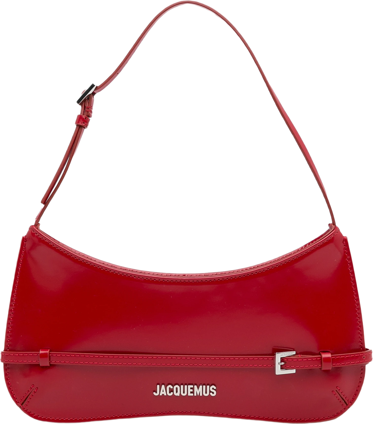 Jacquemus Patent Le Bisou Ceinture Shoulder Bag