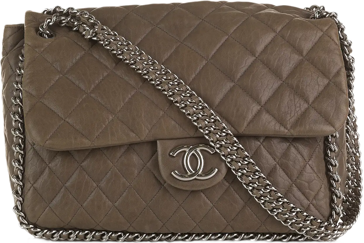 Chanel Maxi Chain Around Lambskin Single Flap Bag