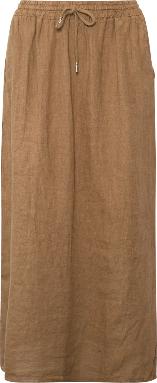 Hildur, Long Skirt, Linen - Light Brown