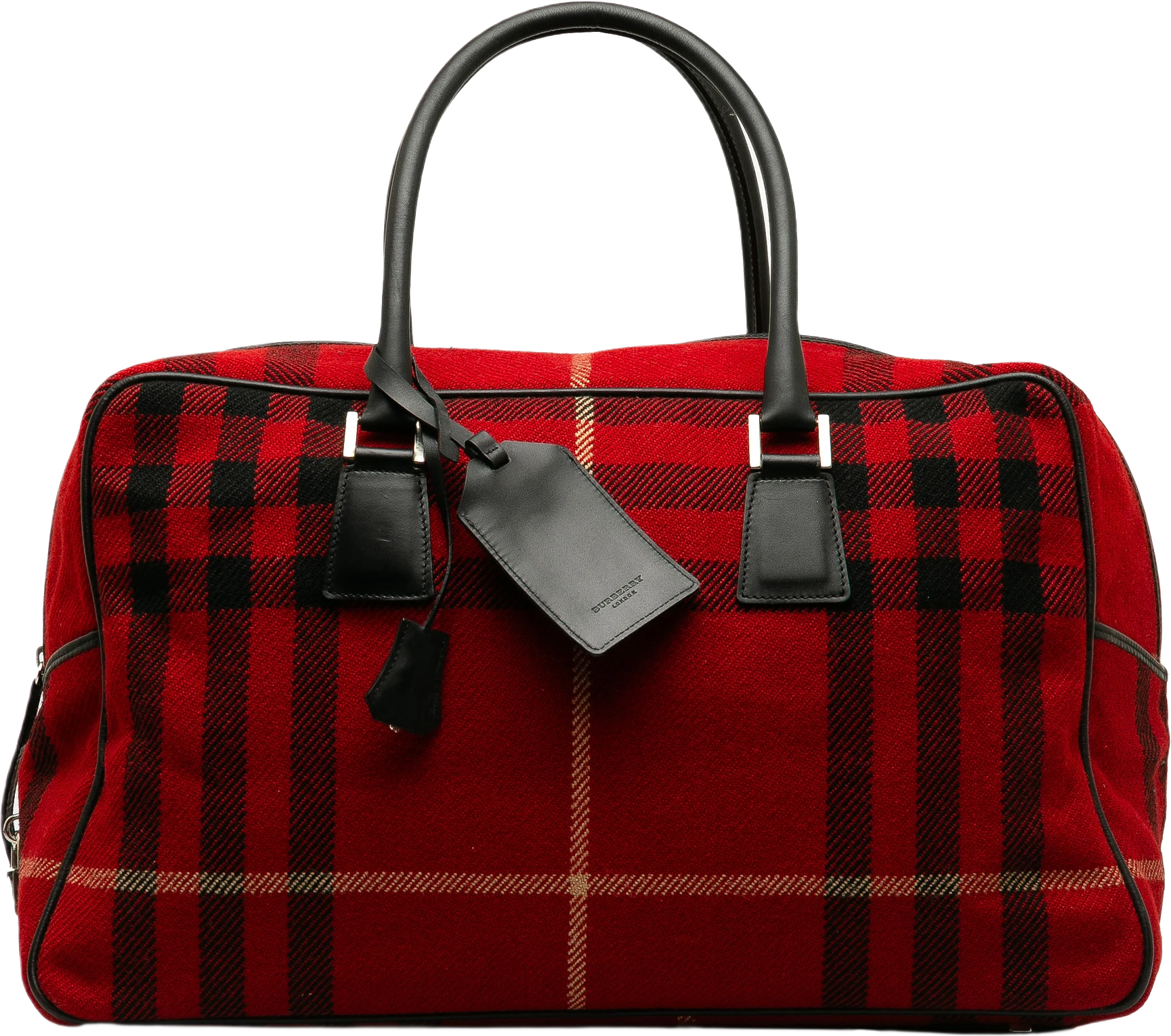 Burberry Wool House Check Overnight Bag