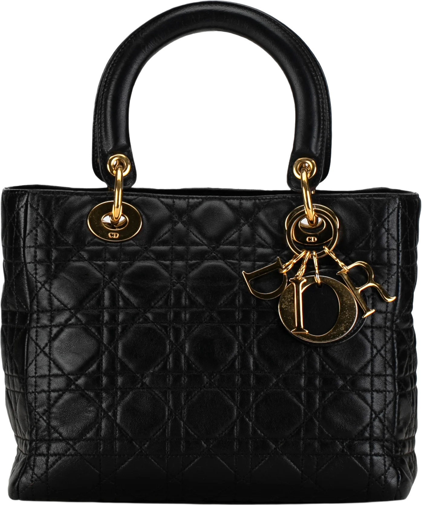 Dior Medium Lambskin Cannage Lady Dior