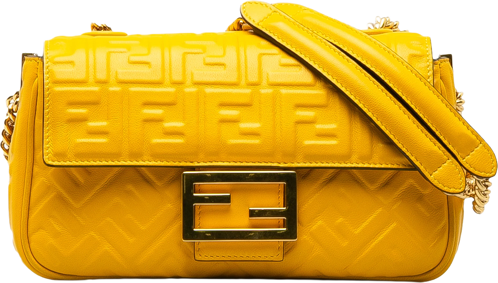 Fendi Zucca Embossed Midi Baguette