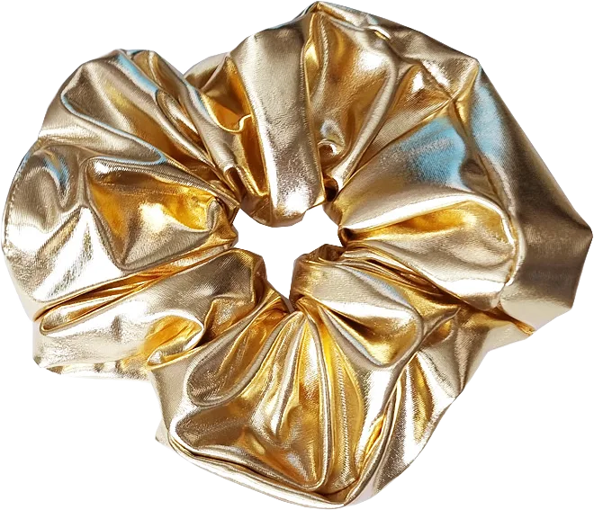 Stor Mjuk Metallic Scrunchie