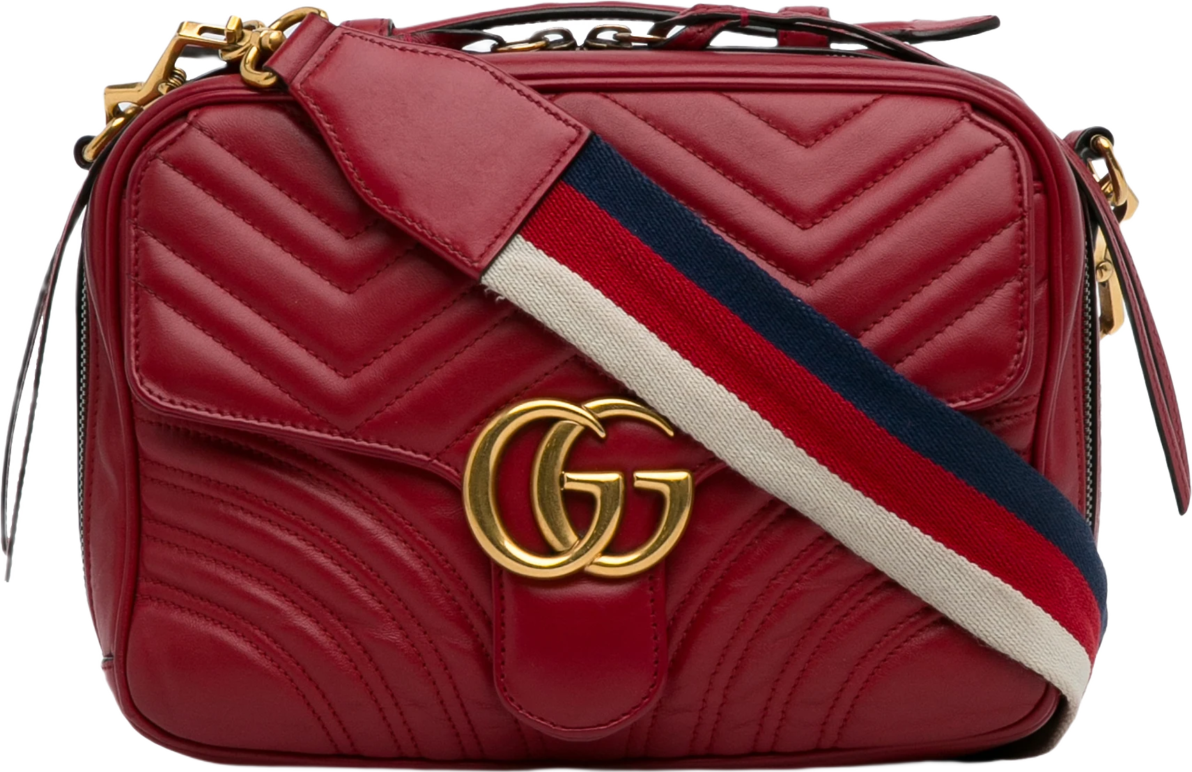 Gucci Small Gg Marmont Sylvie Top Handle Satchel