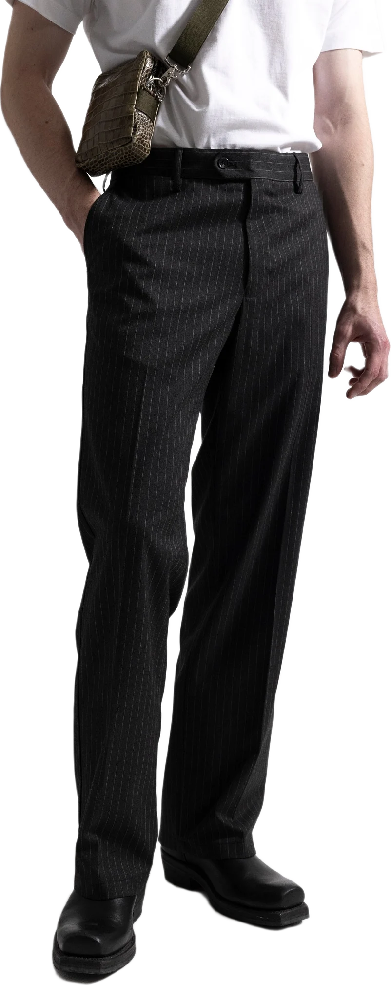 Wide Pinstripe Trousers