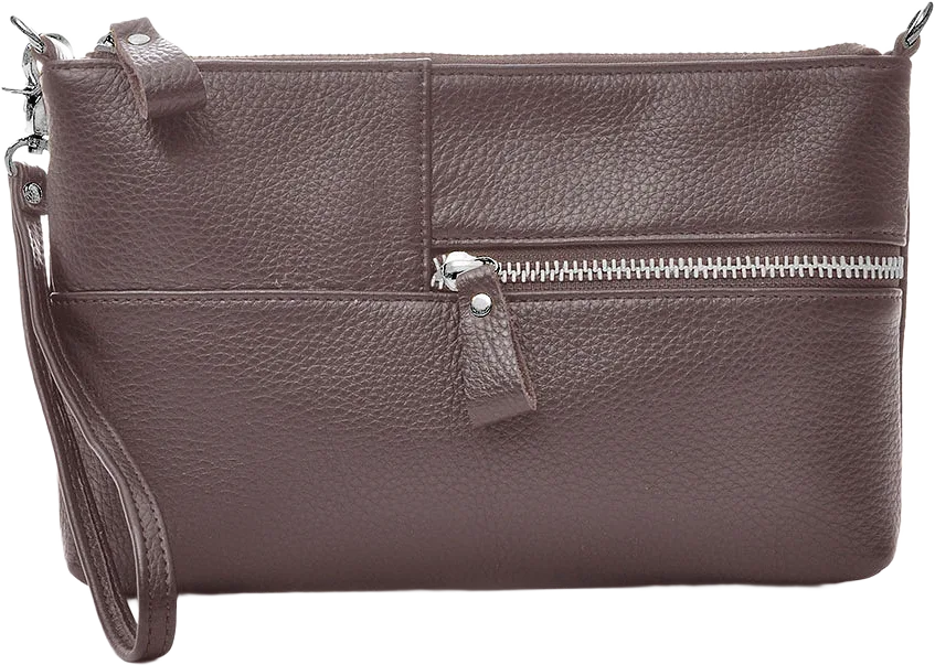 Grained Leather Envelope Bag