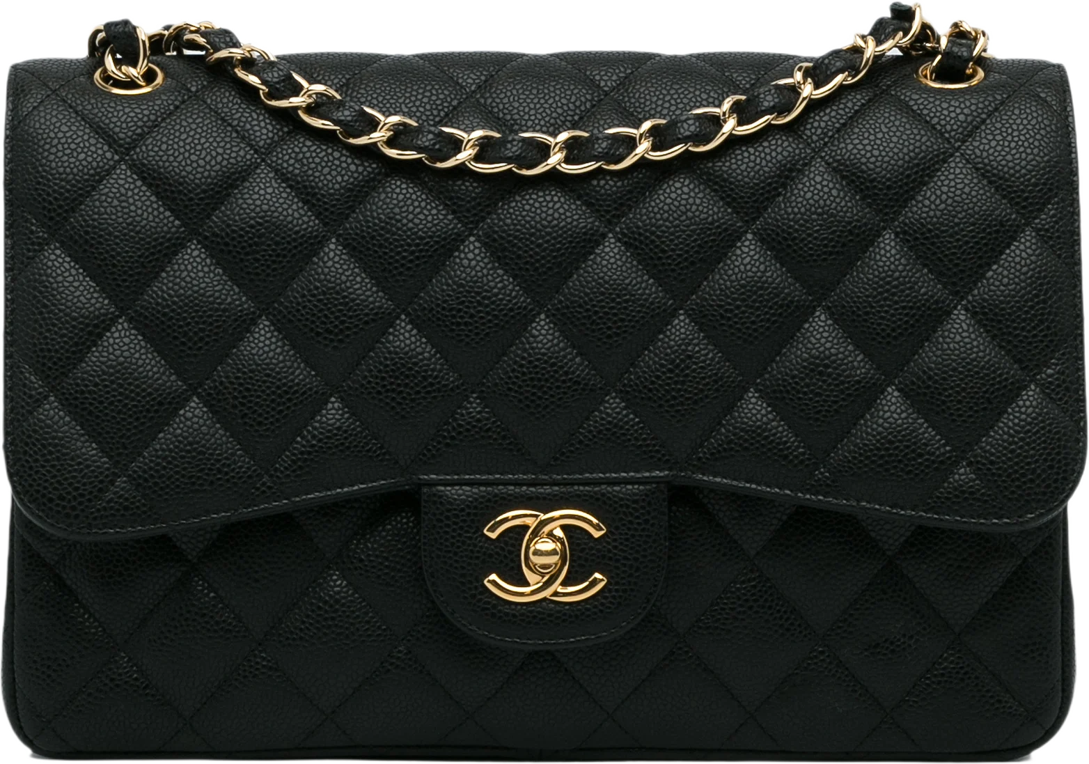 Chanel Jumbo Classic Caviar Single Flap Bag