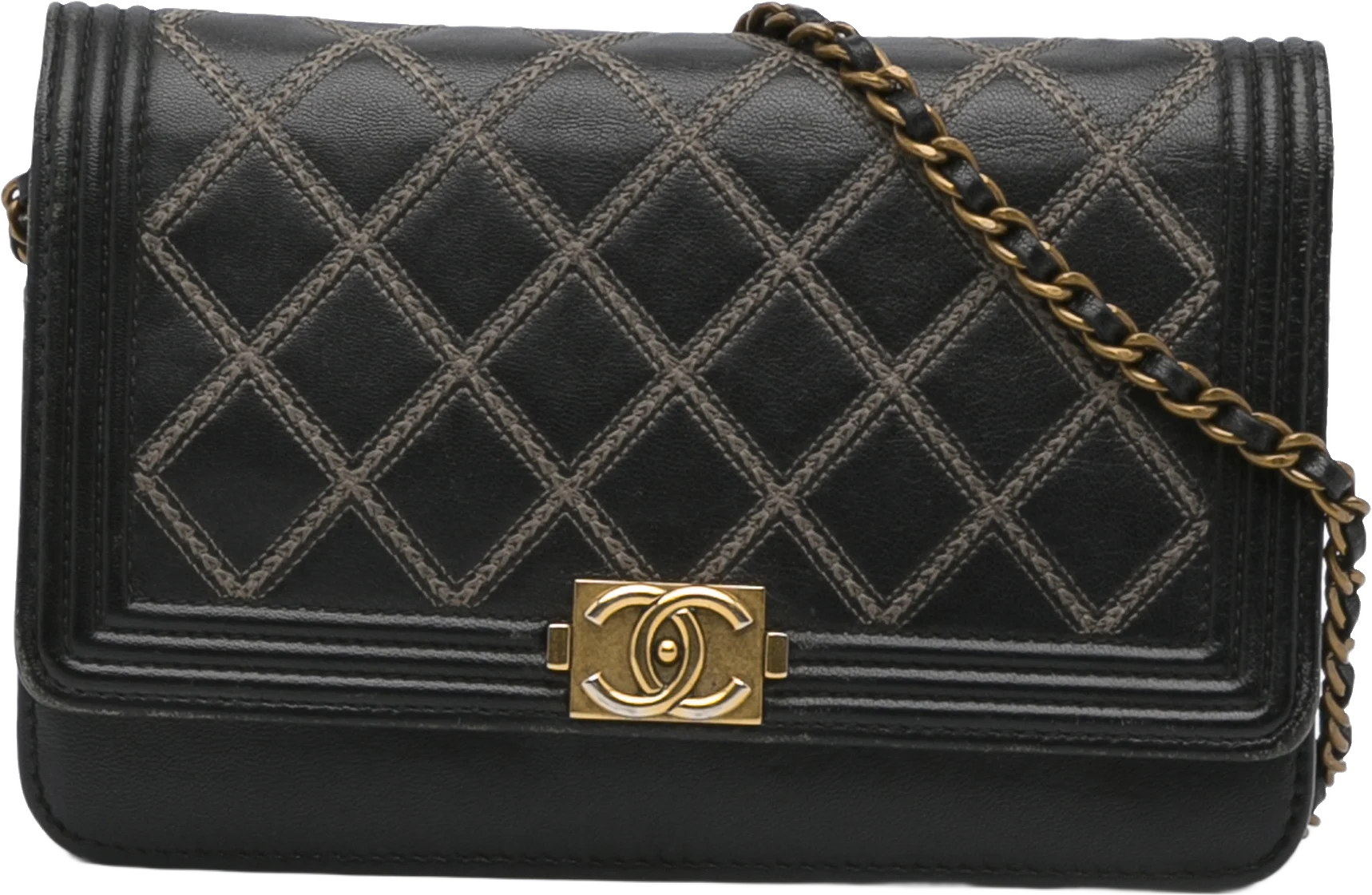 Chanel Quilted Boy Wallet On Chain