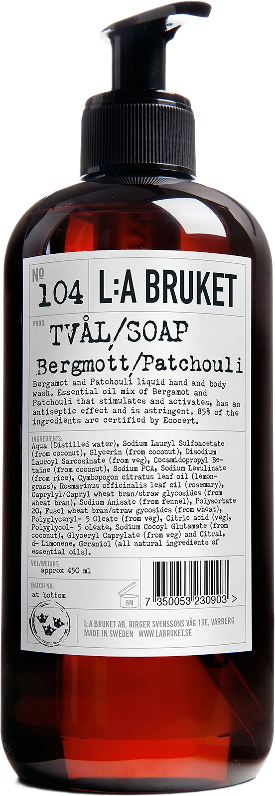 Flytande Tvål Bergamott/Patchouli, 450 ml