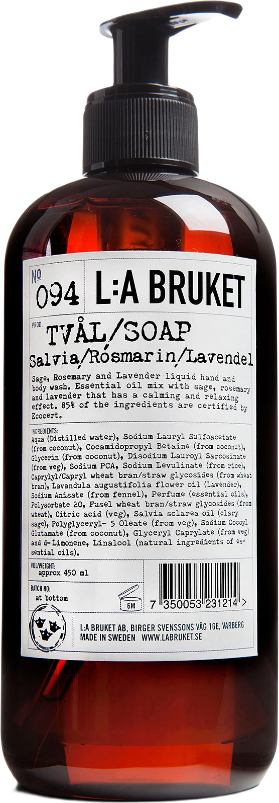 Flytande tvål Salvia/Rosmarin/Lavendel, 450 ml