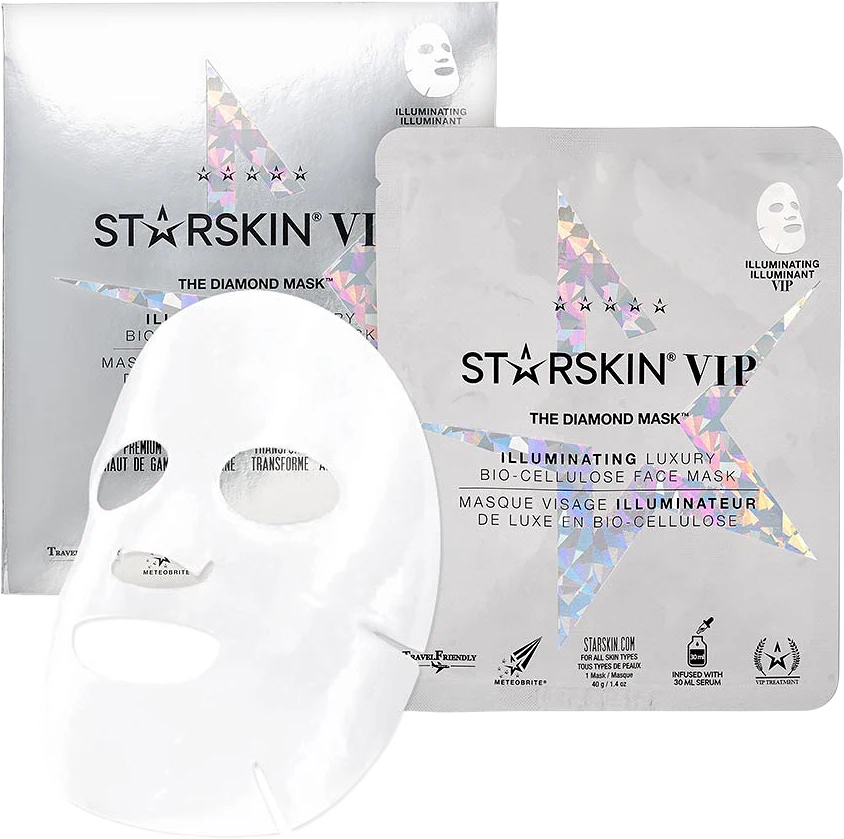 The Diamond Mask™ VIP Illuminating Coconut Bio-Cellulose Face Mask