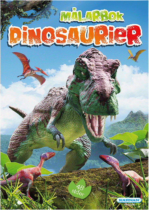 Målarbok, Dinosaurier