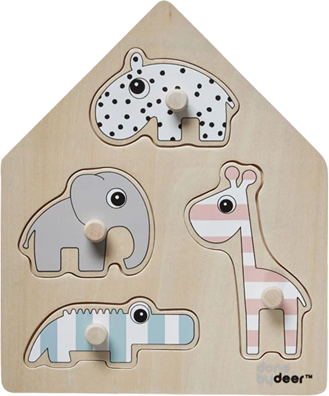 Peg puzzle Deer friends Colour mix