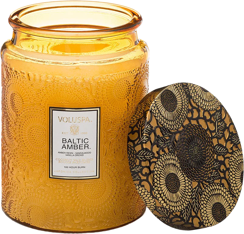 Baltic Amber Large Glass Jar Candle