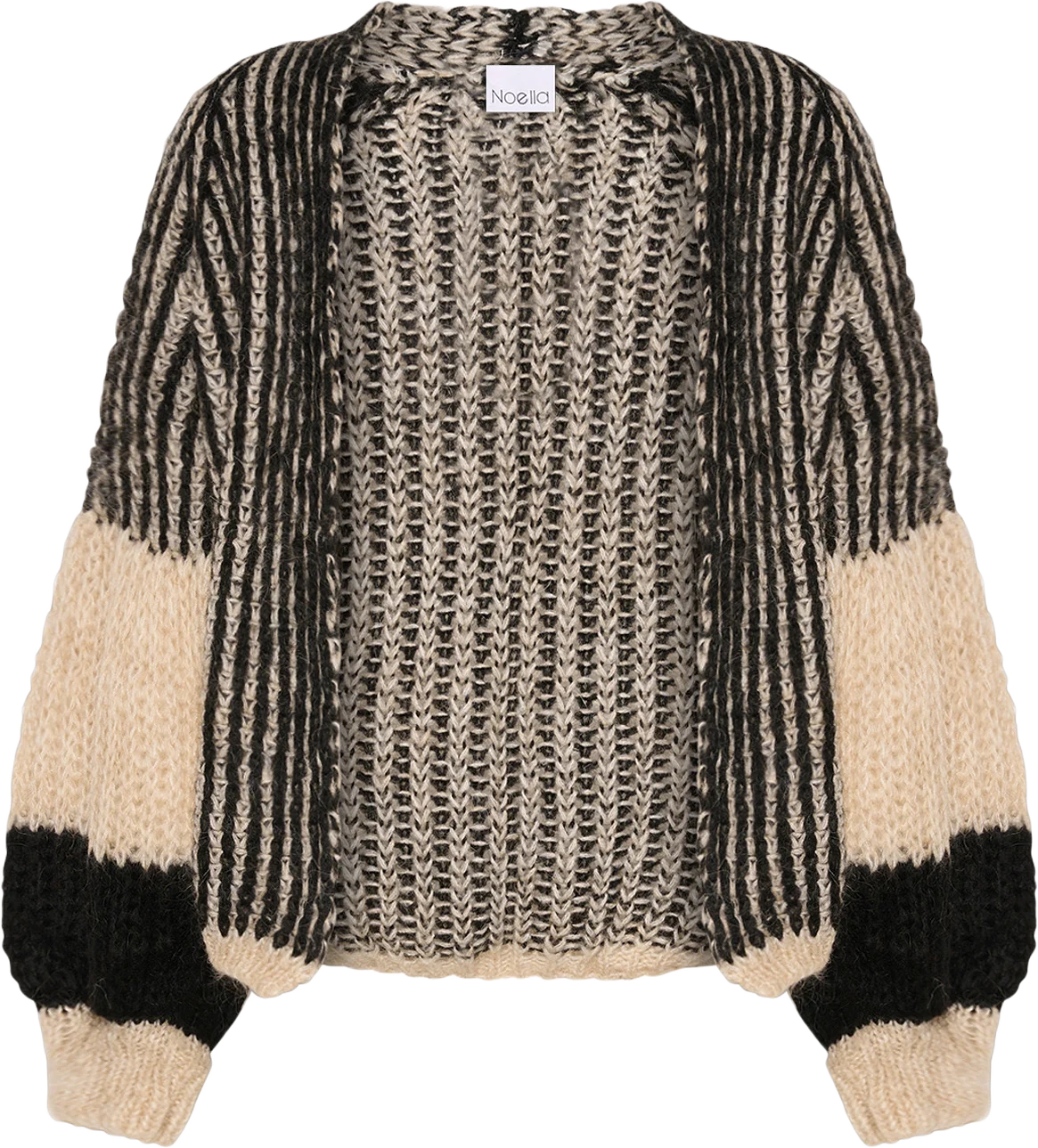 Liana Knit Cardigan - Cream/black