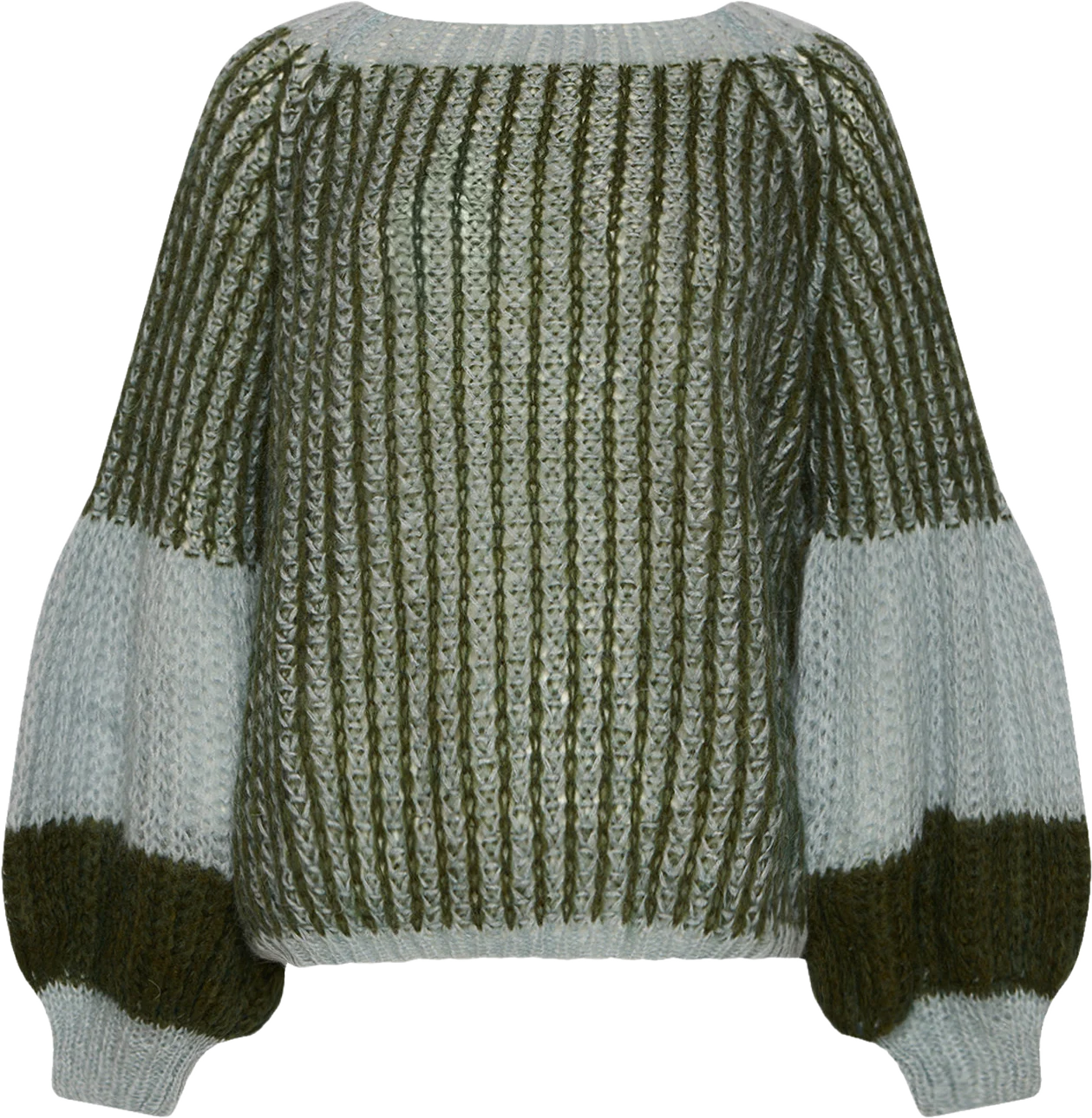 Liana Knit Sweater - Light Blue/army