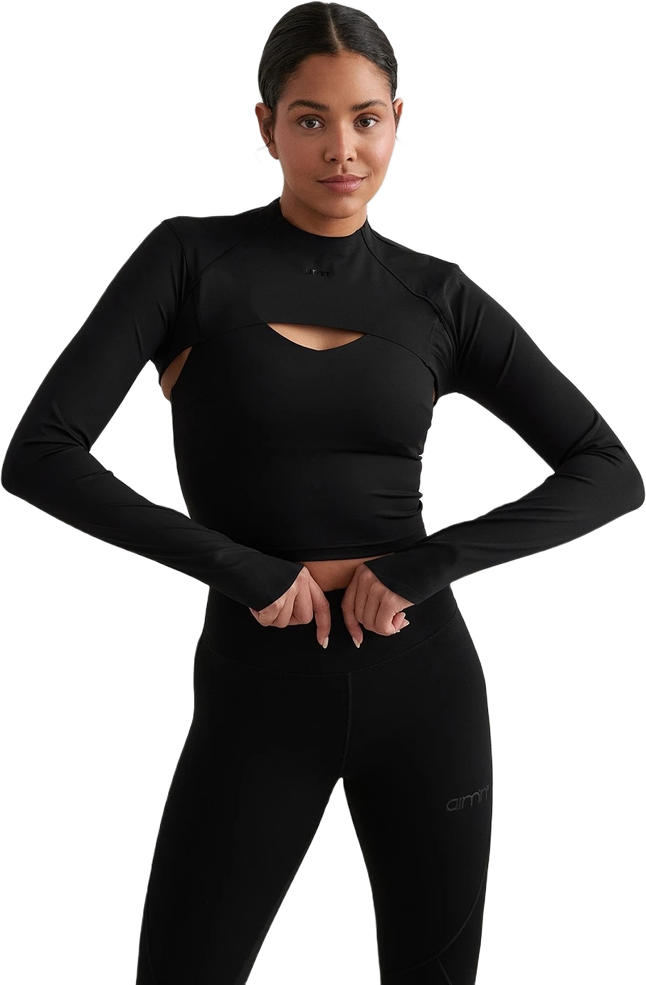 Black Sculpting Long Sleeve Bolero