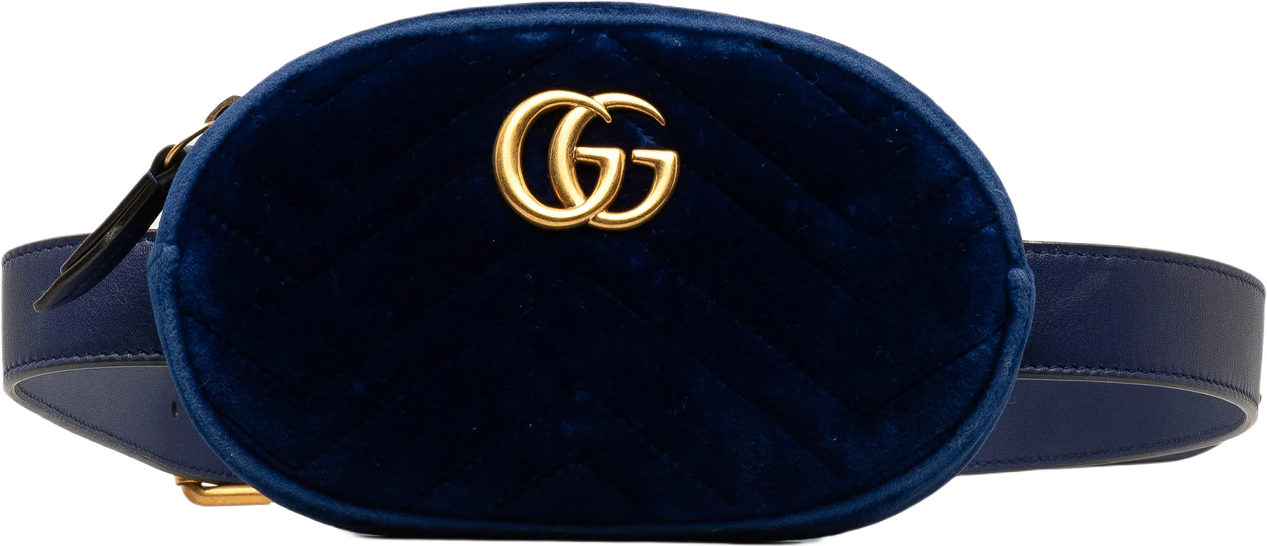 Gucci Velvet Gg Marmont Matelasse Belt Bag