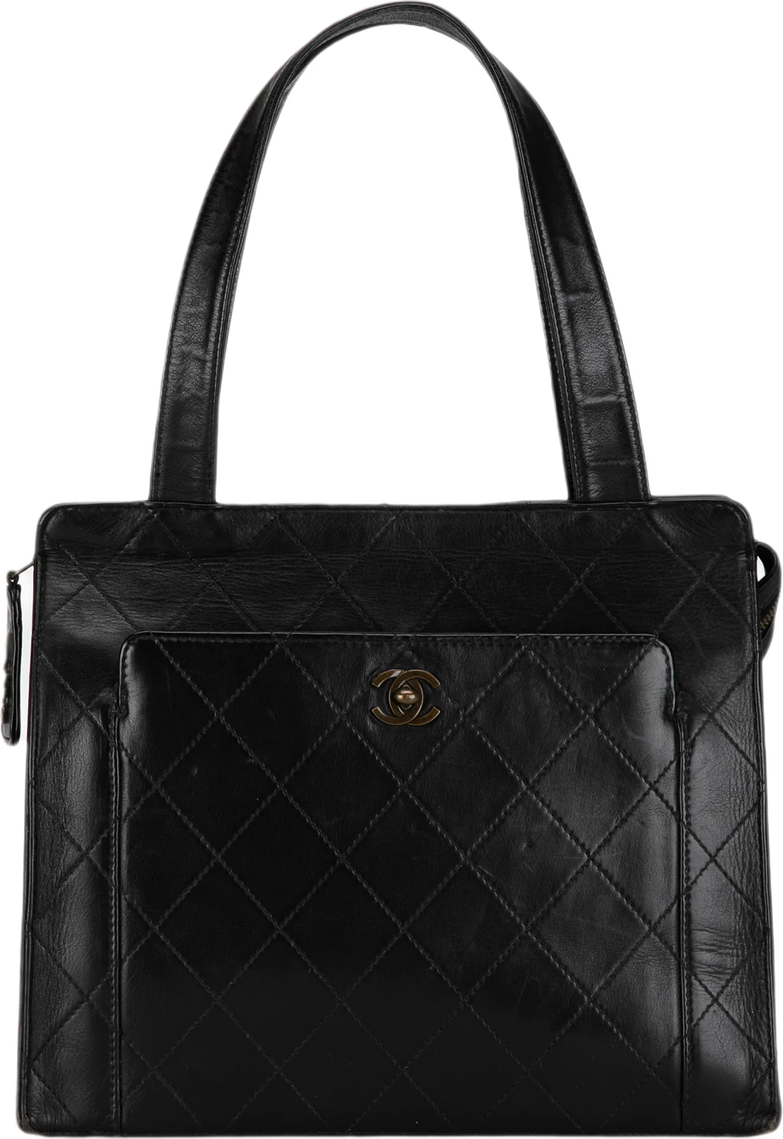 Chanel Cc Quilted Calfskin Tote