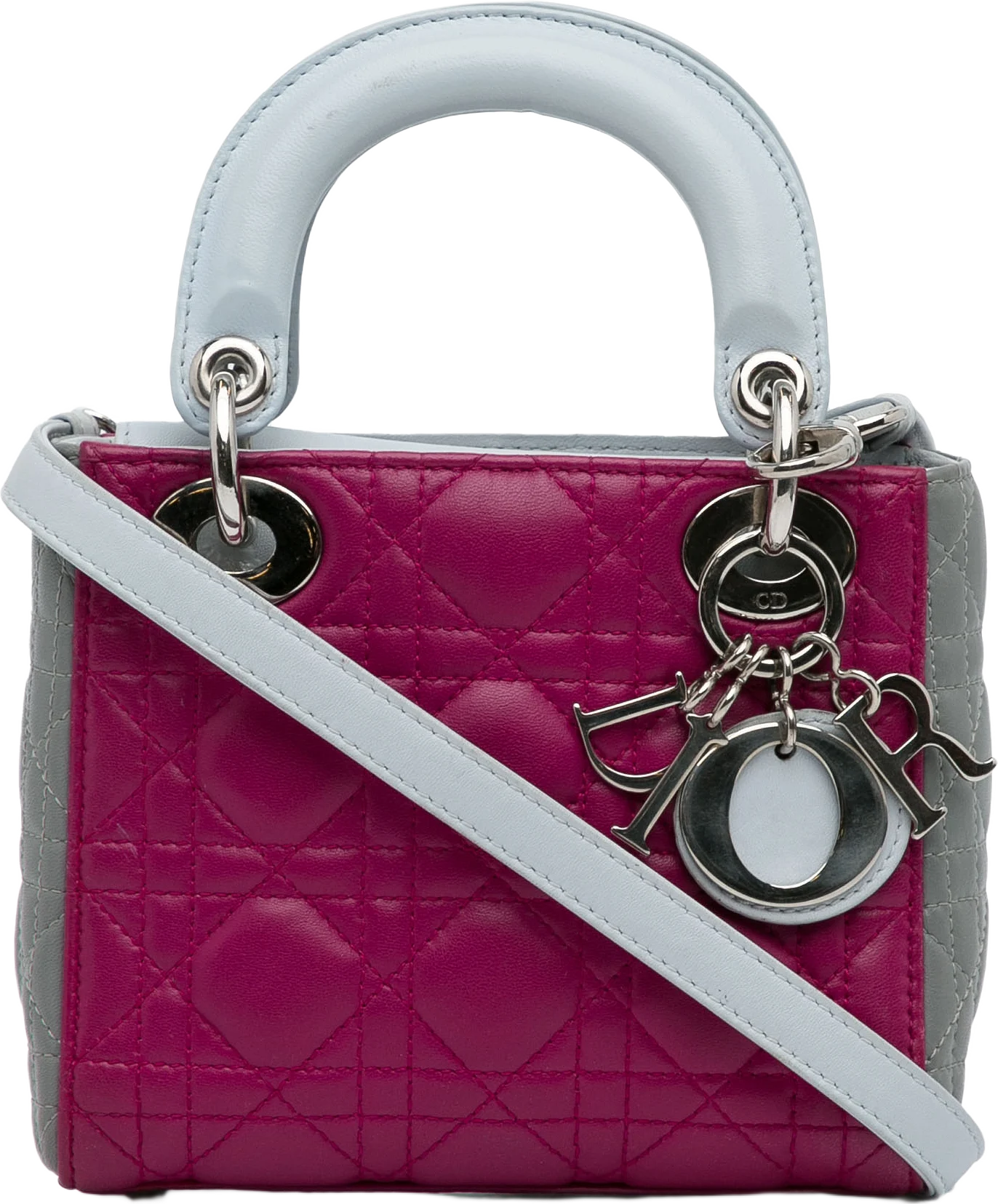 Dior Mini Tricolor Lambskin Cannage Lady Dior