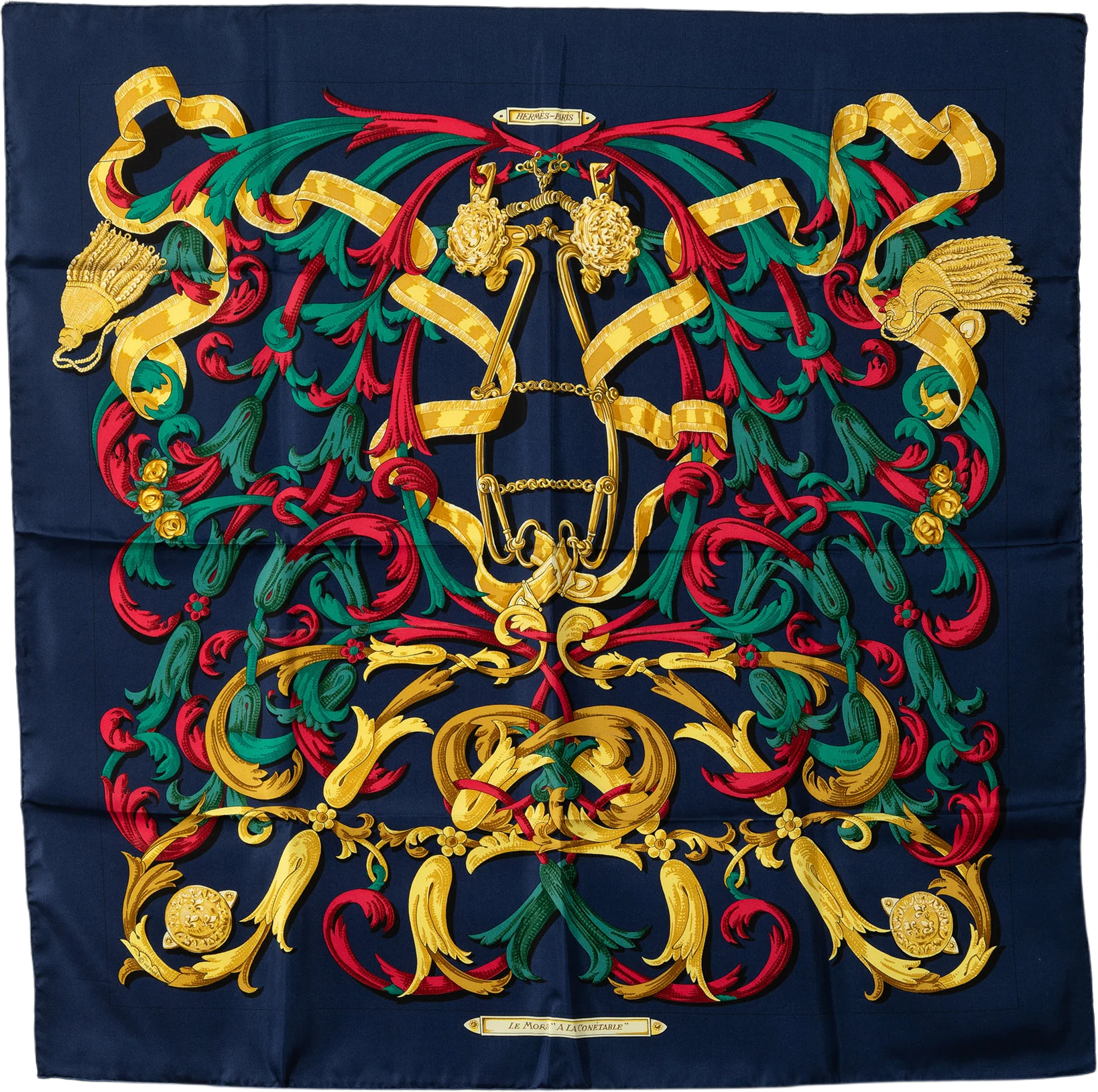 Hermes Le Mors A La Conetable Silk Scarf