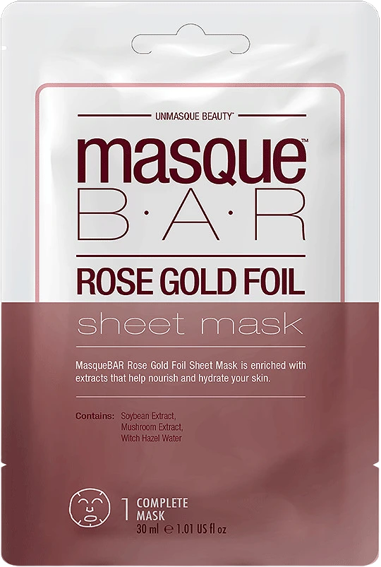 Foil Rosé Gold Sheet Mask